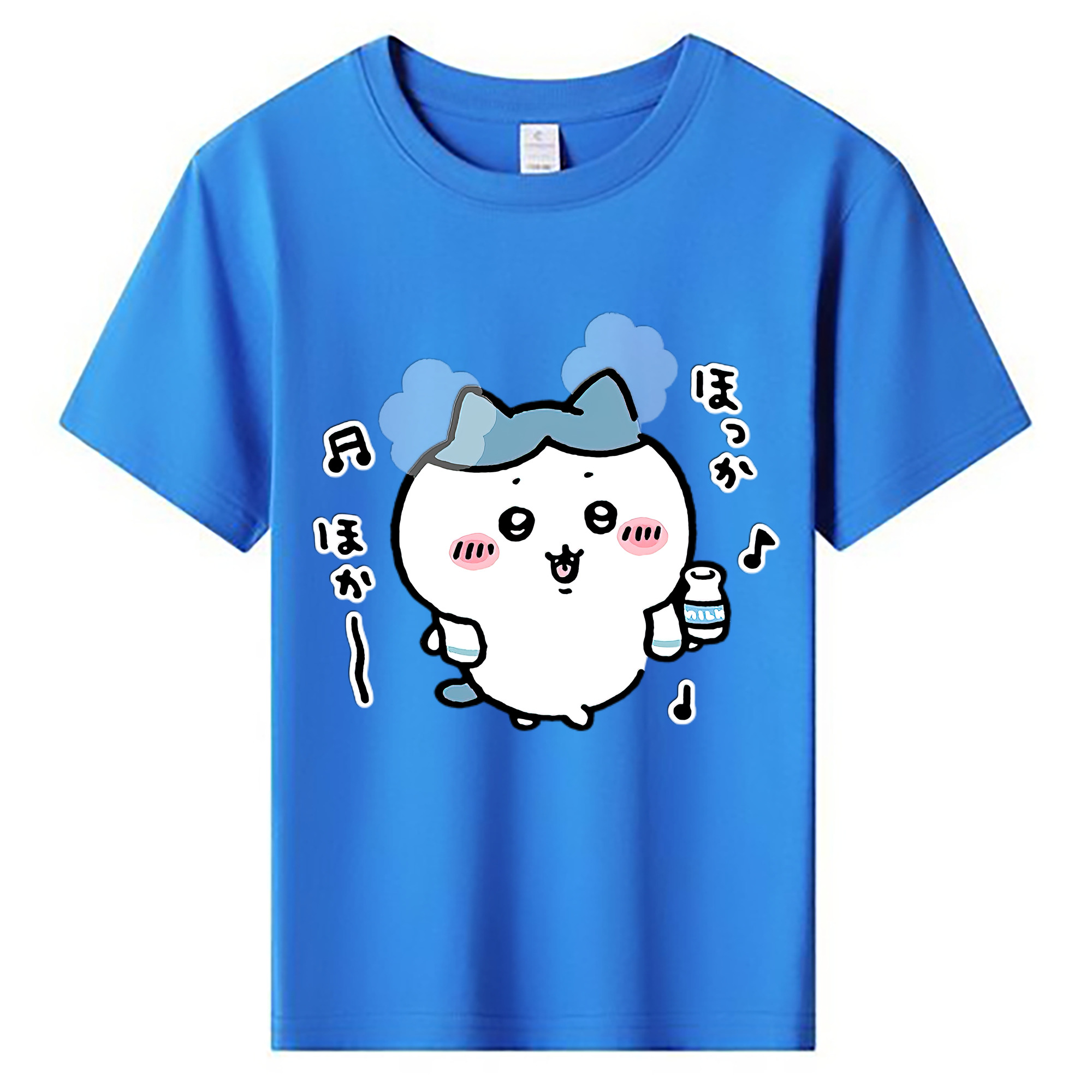 （画像用） ちいかわ ハチワレ Chii-kawa hachiware 綿100％キッズTシャツ（フロントプリント）